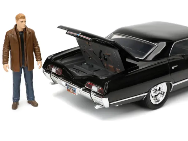1967 Chevrolet Impala SS Sport Sedan Black and Dean Winchester Diecast Figurine "Supernatural" (2005-2020) TV Series "Hollywood Rides" Series 1/24 Diecast Model Car by Jada #4
