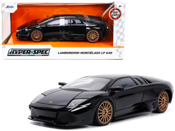 Lamborghini Murcielago LP640 Black with Copper Wheels "Hyper-Spec" Series 1/24 Diecast Model Car by Jada #1