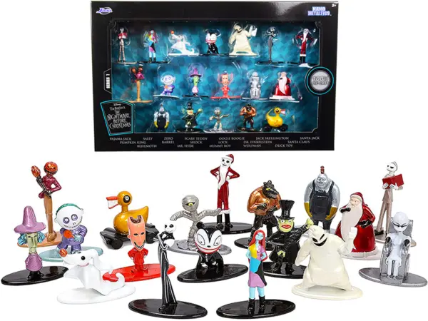 Tim Burton's "The Nightmare Before Christmas" Set of 18 Diecast Figurines "Nano Metalfigs" Series by Jada #1