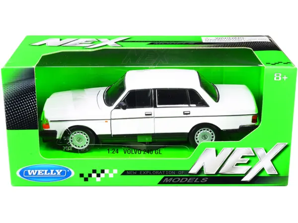 Volvo 240 GL White "NEX Models" 1/24 Diecast Model Car by Welly #1