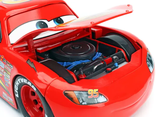 Lightning McQueen #95 Red with Extra Wheels Disney & Pixar "Cars" Movie "Hollywood Rides" Series Diecast Model Car by Jada #3