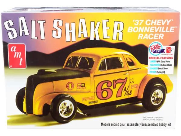 Skill 2 Model Kit 1937 Chevrolet Bonneville Racer "Salt Shaker" 1/25 Scale Model by AMT #1