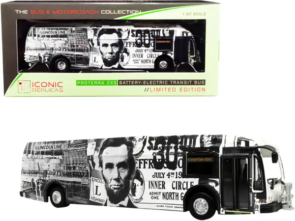 Proterra ZX5 Battery-Electric Transit Bus #9 "Downtown Reno" "Lincoln Line" (Nevada) "The Bus & Motorcoach Collection" 1/87 (HO) Diecast Model by Iconic Replicas #1