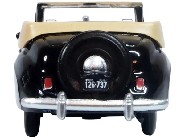 1941 Lincoln Continental Convertible Black with Tan Interior 1/87 (HO) Scale Diecast Model Car by Oxford Diecast #3