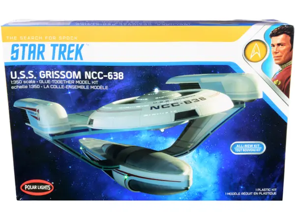 Skill 2 Model Kit U.S.S. Grissom NCC-638 Starship "Star Trek III: The Search for Spock" (1984) Movie 1/350 Scale Model by Polar Lights #1