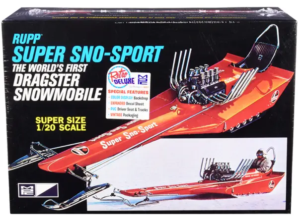Skill 2 Model Kit Rupp Super Sno-Sport Snowmobile Dragster (The World's First) 1/20 Scale Model by MPC #1