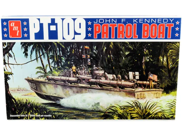 Skill 2 Model Kit PT-109 John F. Kennedy World War II Patrol Boat 1/64 Scale Model by AMT #1