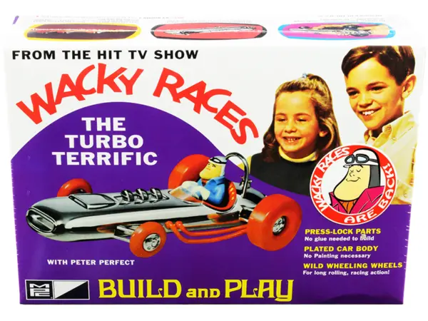 Skill 2 Snap Model Kit The Turbo Terrific with Peter Perfect Figurine "Wacky Races" (1968) TV Series 1/25 Scale Model by MPC #1