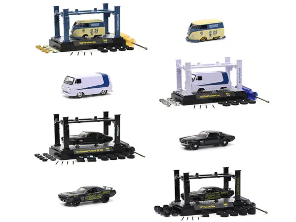 Model Kit 4 piece Car Set Release 44 Limited Edition to 9400 pieces Worldwide 1/64 Diecast Model Cars by M2 Machines #1
