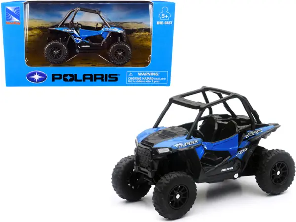 Polaris RZR XP Turbo DOHC Mini ATV Blue and Black Diecast Model by New Ray #1