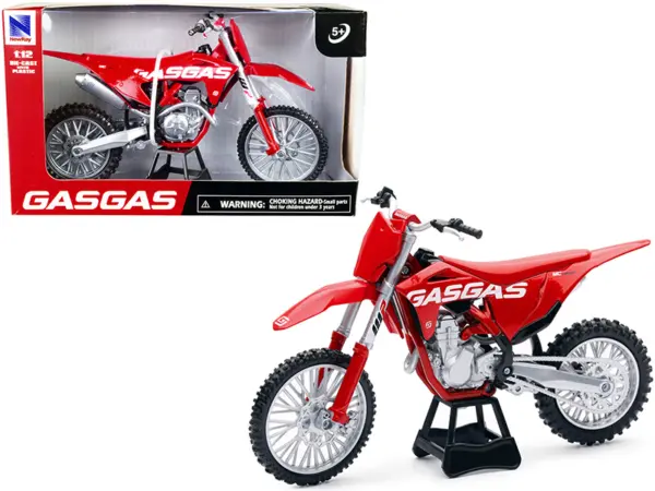 GasGas MC 450F Bike Motorcycle Red 1/12 Diecast Model by New Ray #1