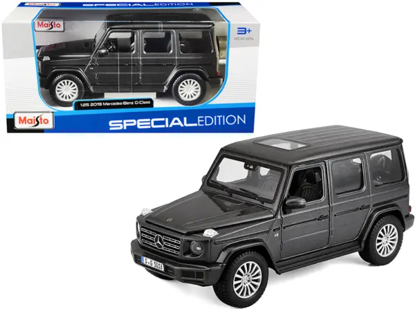 2019 Mercedes Benz G-Class with Sunroof Dark Gray Metallic 1/25 Diecast Model Car by Maisto #1