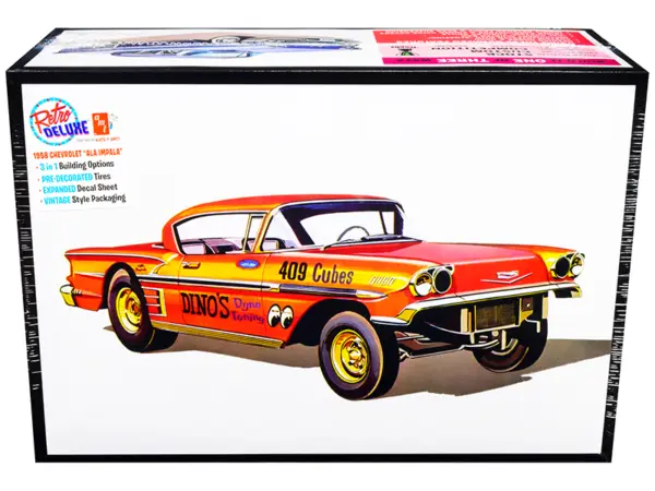 Skill 2 Model Kit 1958 Chevrolet Impala "Ala-Impala" 3-in-1 Kit 1/25 Scale Model by AMT #1