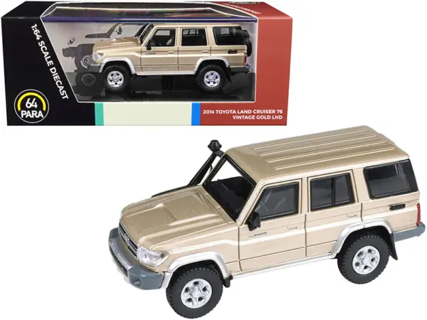 2014 Toyota Land Cruiser 76 Vintage Gold Metallic 1/64 Diecast Model Car by Paragon Models #1