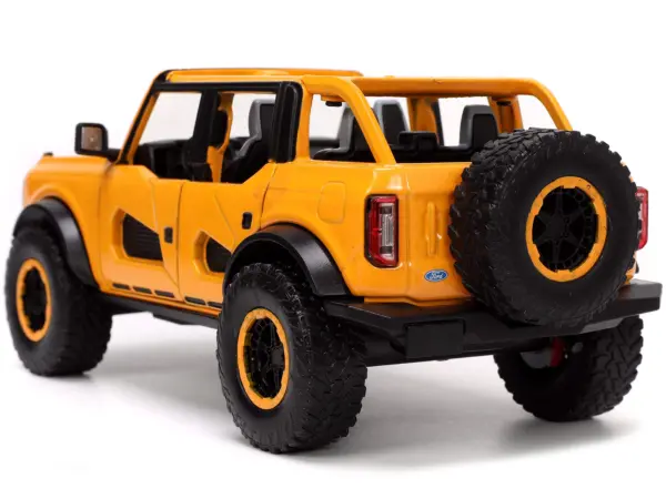 2021 Ford Bronco Orange Metallic with Extra Wheels "Just Trucks" Series 1/24 Diecast Model Car by Jada #4