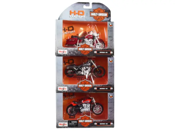 Harley-Davidson Motorcycles 6 piece Set Series 40 1/18 Diecast Models by Maisto #2