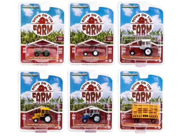 "Down on the Farm" Series Set of 6 pieces Release 7 1/64 Diecast Models by Greenlight #1
