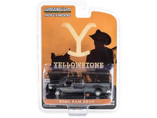 2020 Ram 2500 Pickup Truck Dark Gray Metallic "Montana Livestock Association" "Yellowstone" (2018-Current) TV Series "Hollywood Series" Release 39 1/64 Diecast Model Car by Greenlight #3
