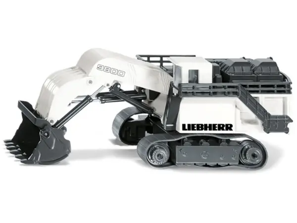 Liebherr R9800 Mining Excavator White and Gray 1/87 (HO) Diecast Model by Siku #2