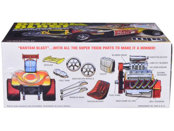 Skill 2 Model Kit "Bantam Blast" AA/FA Altered Roadster/Dragster 1/25 Scale Model by MPC #2