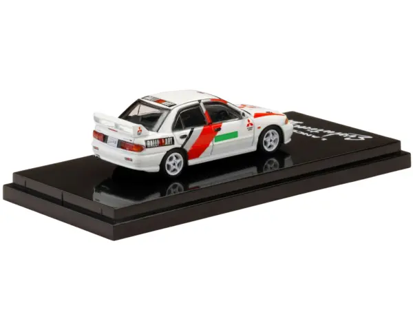 Mitsubishi Lancer RS Evolution III RHD (Right Hand Drive) Scortia White "Groupe A Promotion" 1/64 Diecast Model Car by Hobby Japan #2