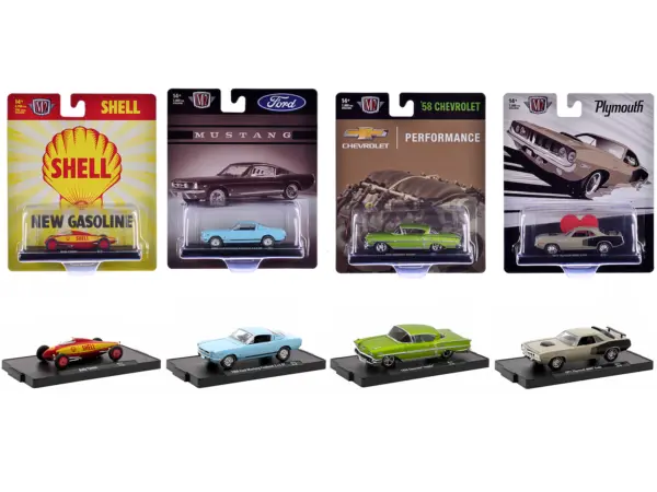 "Auto-Drivers" Set of 4 pieces in Blister Packs Release 117 Limited Edition to 7000 pieces Worldwide 1/64 Diecast Model Cars by M2 Machines #1