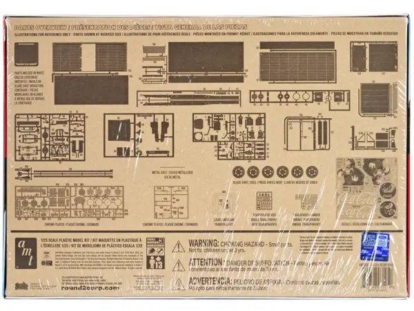 Skill 3 Model Kit Ford C-600 City Delivery Truck "Holiday Hauler - Coca-Cola" 1/25 Scale Model by AMT #4