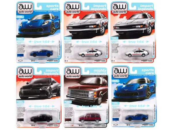 Auto World Premium 2024 Set B of 6 pieces Release 2 1/64 Diecast Model Cars by Auto World #1
