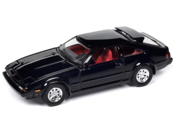 1983 Toyota Celica Supra Black with Red Interior "Import Legends" Series 1/64 Diecast Model Car by Auto World #3
