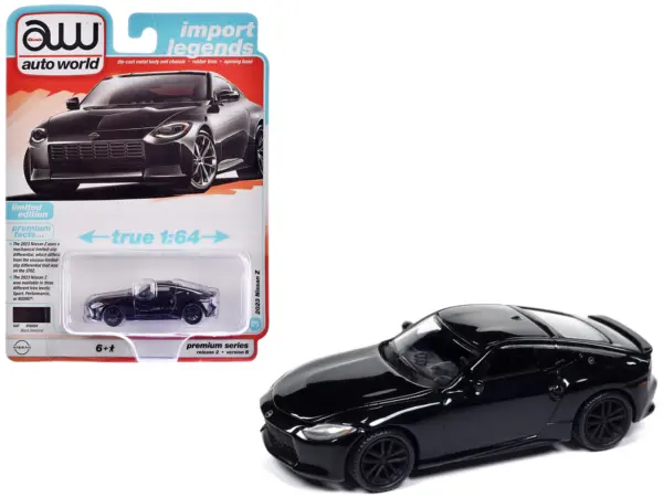 2023 Nissan Z Black Diamond "Import Legends" Series 1/64 Diecast Model Car by Auto World #1