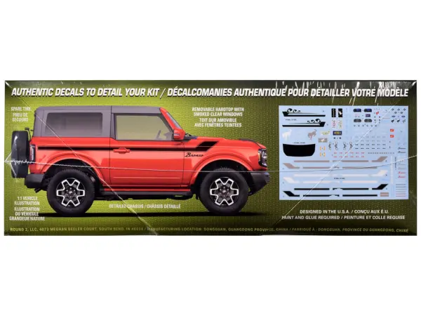 Skill 2 Model Kit 2023 Ford Bronco Outer Banks 1/25 Scale Model by AMT #3