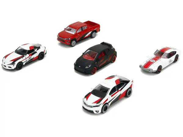 Toyota Racing Giftpack (2024) 5 piece Set 1/64 Diecast Model Cars by Majorette #2