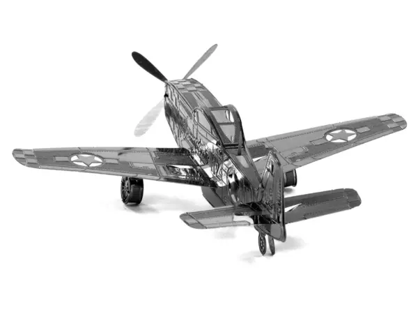 Model Kit North American P-51 Mustang Fighter Aircraft "Big Beautiful Doll" United States Army Air Forces (Easy Difficulty) Steel Model by Metal Earth #4