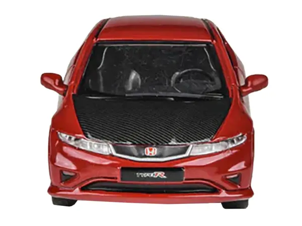 2007 Honda Civic Type R FN2 Milano Red with Carbon Hood 1/64 Diecast Model Car by Paragon Models #3