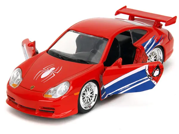 Porsche 911 GT3 RS (996) Red with Graphics "Marvel's Spider-Man" 1/32 Diecast Model Car by Jada #2