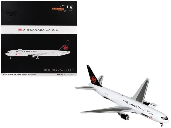 Boeing 767-300F Commercial Aircraft "Air Canada Cargo" (C-GXHM) White with Black Tail "Gemini 200 - Interactive Series" 1/200 Diecast Model Airplane by GeminiJets #1