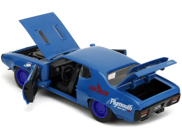 1972 Plymouth GTX #34 Blue with Graphics "Bigtime Muscle" Series 1/24 Diecast Model Car by Jada #4