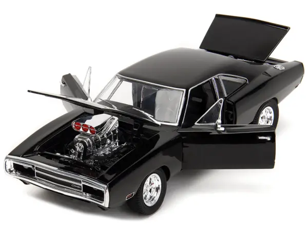 Dom's Dodge Charger R/T Black "Fast & Furious" (2009) Movie "TrueSpec" Series 1/24 Diecast Model Car by Jada #2