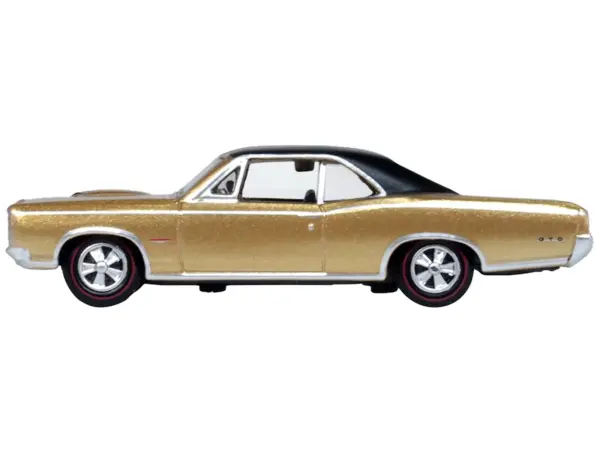 1966 Pontiac GTO Martinique Bronze Metallic with Black Top 1/87 (HO) Scale Diecast Model Car by Oxford Diecast #2