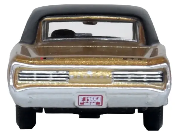 1966 Pontiac GTO Martinique Bronze Metallic with Black Top 1/87 (HO) Scale Diecast Model Car by Oxford Diecast #4
