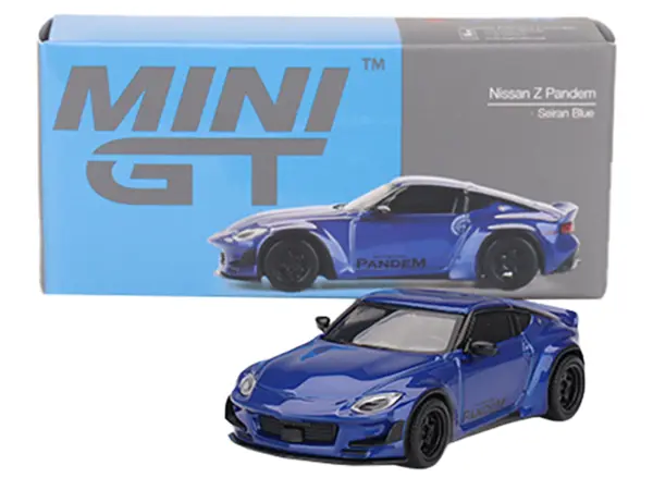 Nissan Z "Pandem" Seiran Blue Metallic Limited Edition to 4800 pieces Worldwide 1/64 Diecast Model Car by Mini GT #4
