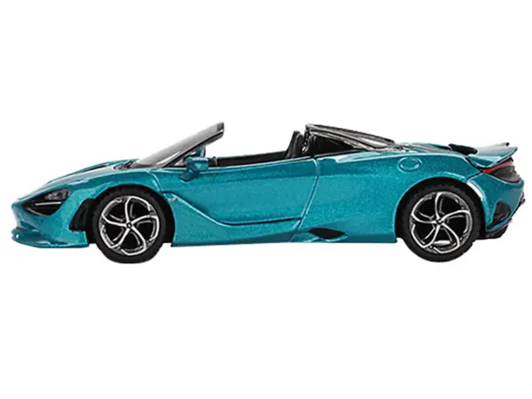 McLaren 750S Spider Belize Blue Metallic Limited Edition 1/64 Diecast Model Car by Mini GT #2
