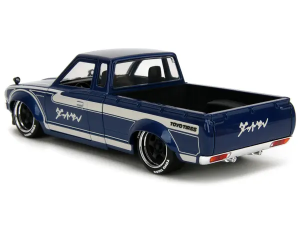 1972 Datsun 620 Pickup Truck Blue Metallic and Cream "JDM Tuners" Series 1/24 Diecast Model Car by Jada #3