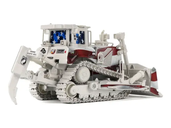 CAT Caterpillar D8T Track Type Tractor with Single Shank Ripper "Brent Scarbrough & Co." Patriotic Livery "High Line" Series 1/50 Diecast Model by Diecast Masters #3