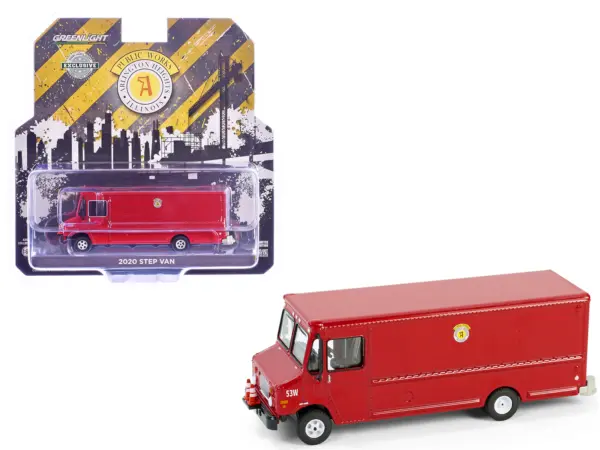 2020 Step Van with Traffic Cone Mounts "Village of Arlington Heights Public Works" Red "Hobby Exclusive" Series 1/64 Diecast Model Car by Greenlight #1