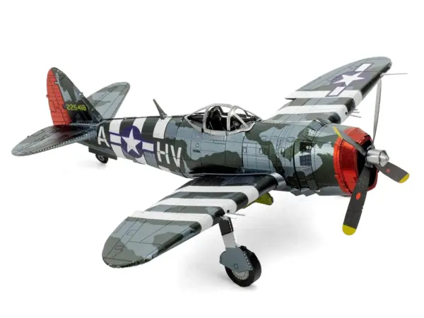Model Kit Republic P-47 Thunderbolt Fighter Aircraft "The Jug" United States Army Air Forces (Moderate Difficulty) Steel Model by Metal Earth #4