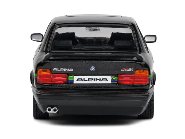 1994 BMW E34 Alpina B10 BiTurbo Black Metallic with Green Graphics 1/43 Diecast Model Car by Solido #5
