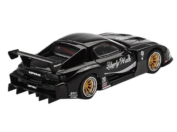 Mazda RX-7 LB-Super Silhouette #20 "Liberty Walk" Black Limited Edition 1/64 Diecast Model Car by Mini GT #3