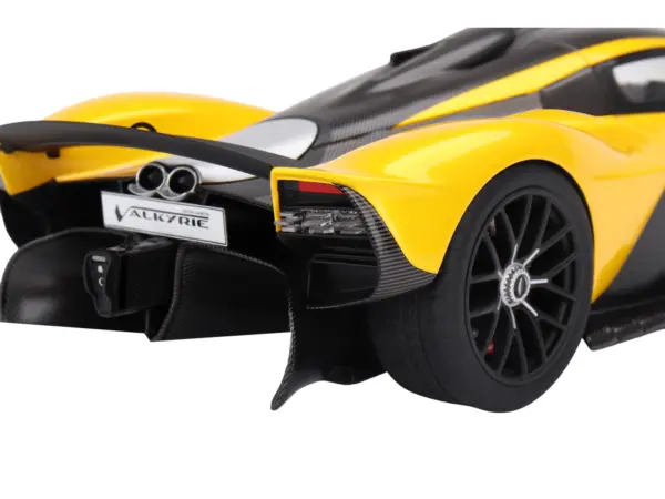 Aston Martin Valkyrie Cosmopolitan Yellow Metallic and Carbon 1/18 Model Car by Top Speed #4