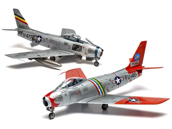 Level 2 Model Kit North American F-86F Sabre Aircraft with 2 Scheme Options 1/48 Plastic Model Kit by Airfix #2